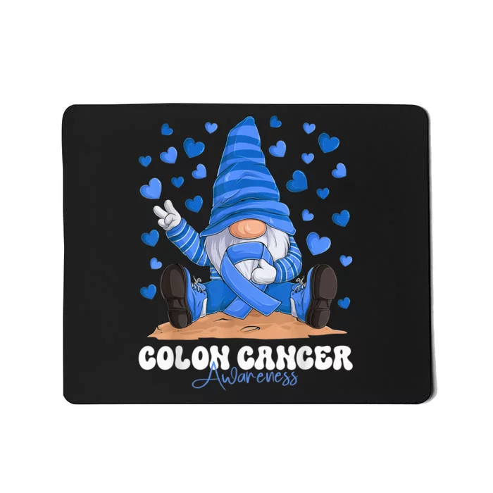 Colon Cancer Awareness Month Blue Ribbon Gnome Mousepad