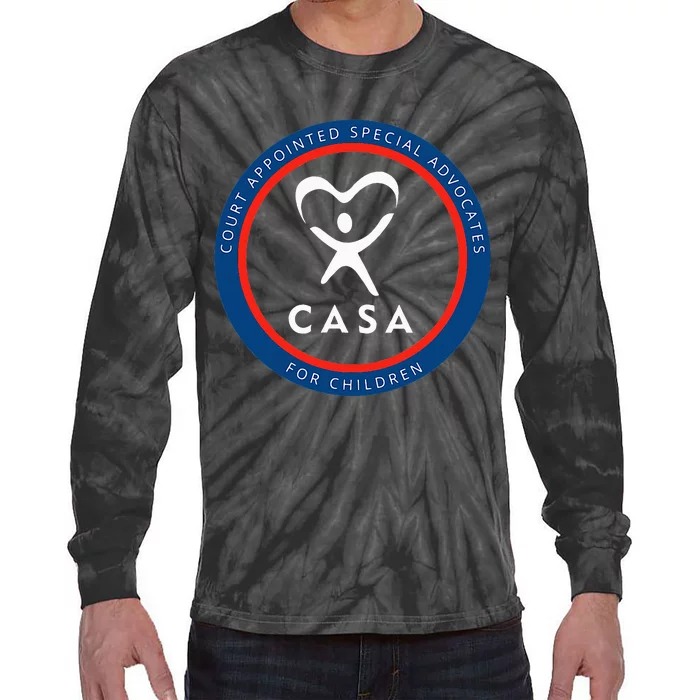 Casa Court Appointed Special Advocates For Children Logo Tie-Dye Long Sleeve Shirt