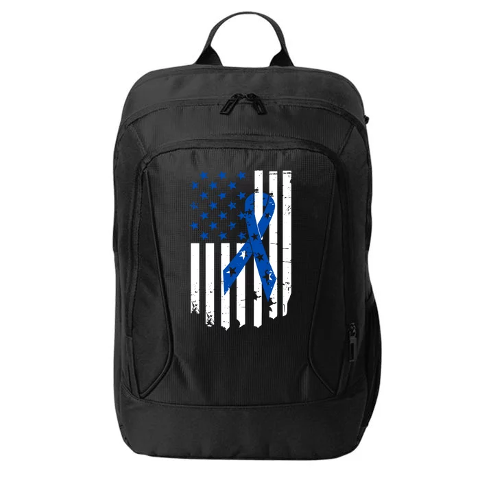 Colon Cancer Awareness Flag City Backpack