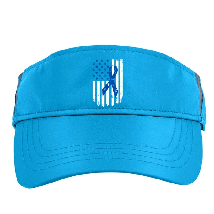 Colon Cancer Awareness Flag Adult Drive Performance Visor