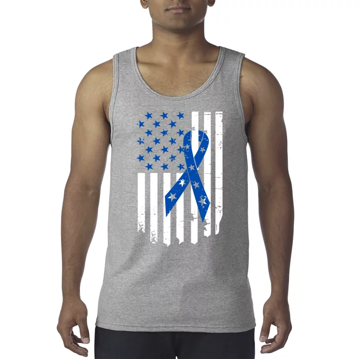 Colon Cancer Awareness Flag Tank Top