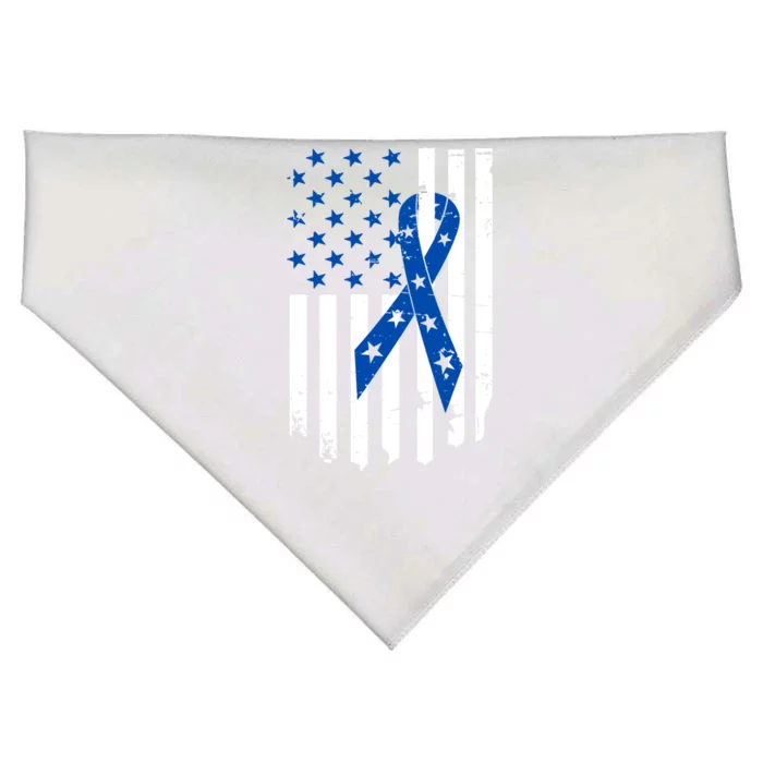 Colon Cancer Awareness Flag USA-Made Doggie Bandana