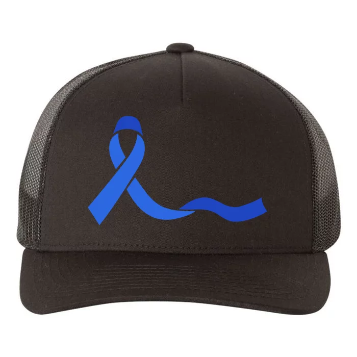 Colon Cancer Awareness Ribbon Yupoong Adult 5-Panel Trucker Hat