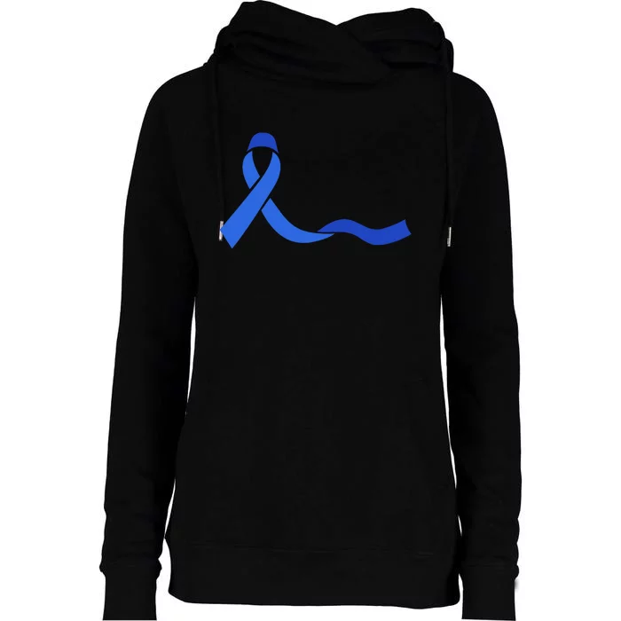 Colon Cancer Awareness Ribbon Womens Funnel Neck Pullover Hood