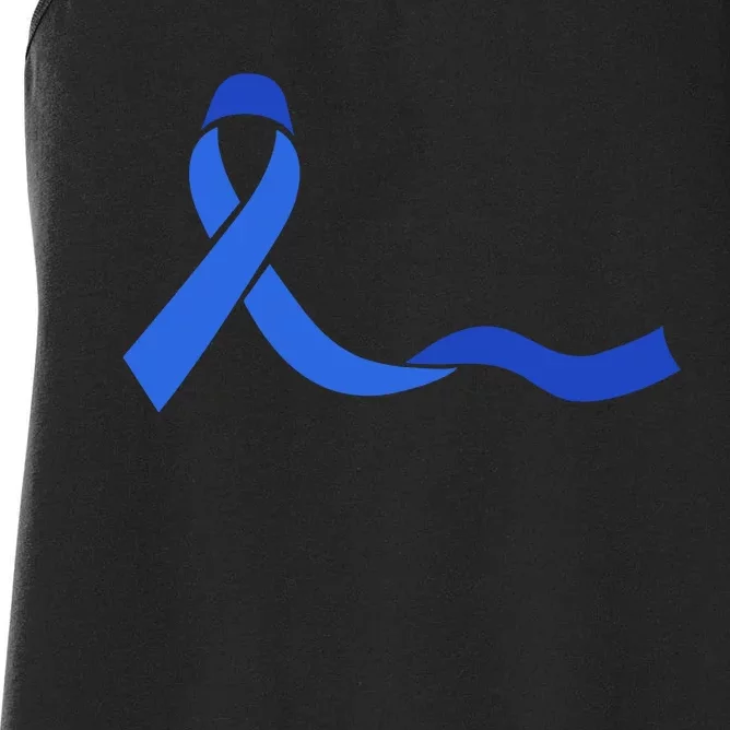 Colon Cancer Awareness Ribbon Women's Racerback Tank