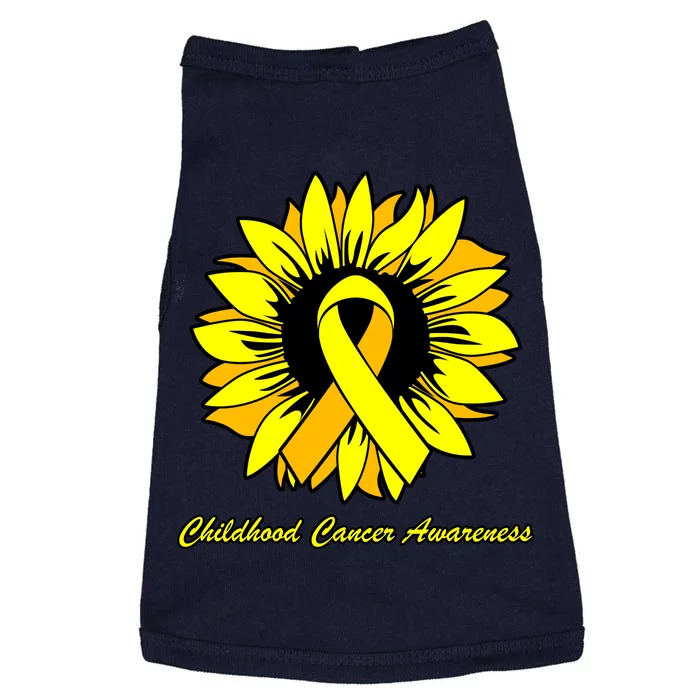 Childhood Cancer Awareness Sunflower Ribbon Doggie Tank