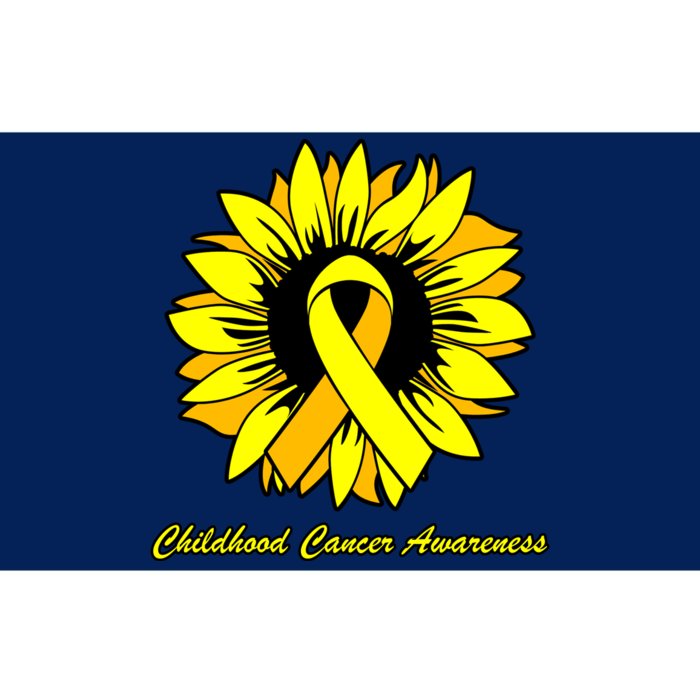 Childhood Cancer Awareness Sunflower Ribbon Bumper Sticker