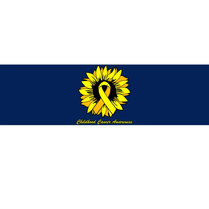 Childhood Cancer Awareness Sunflower Ribbon Bumper Sticker