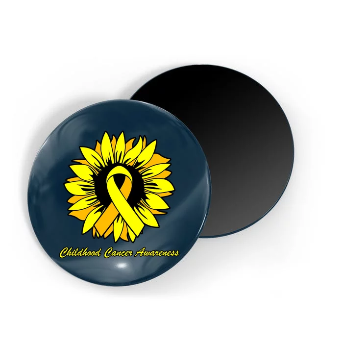 Childhood Cancer Awareness Sunflower Ribbon Magnet