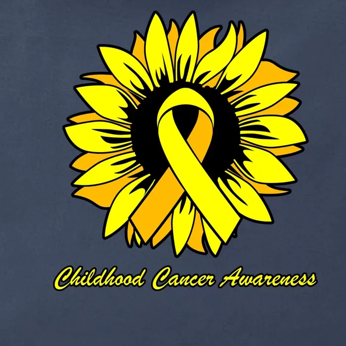 Childhood Cancer Awareness Sunflower Ribbon Zip Tote Bag