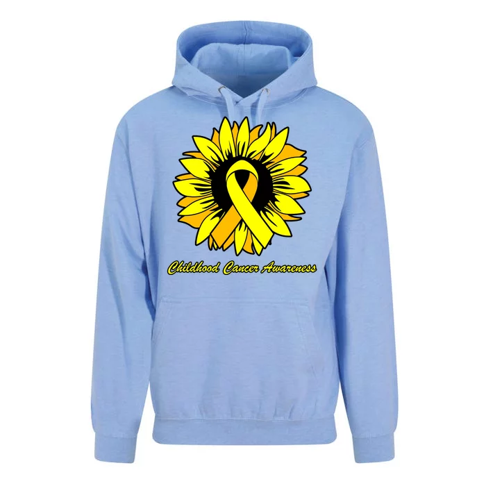 Childhood Cancer Awareness Sunflower Ribbon Unisex Surf Hoodie