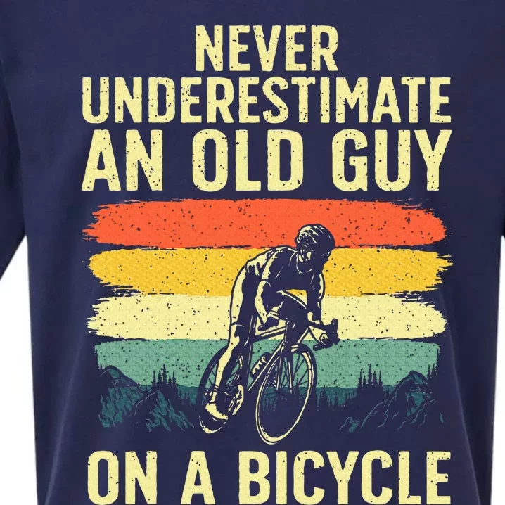 Cool Cycling Art For Grandpa Bicycle Riding Cycle Racing Sueded Cloud Jersey T-Shirt