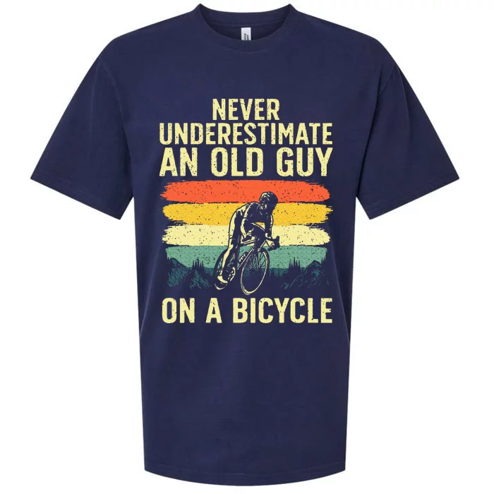 Cool Cycling Art For Grandpa Bicycle Riding Cycle Racing Sueded Cloud Jersey T-Shirt