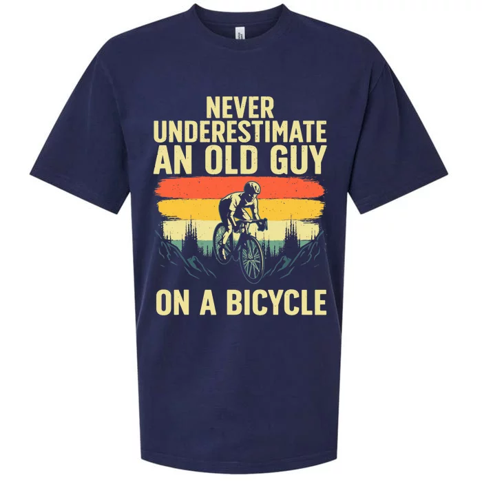 Cool Cycling Art For Grandpa Bicycle Riding Cycle Racing Sueded Cloud Jersey T-Shirt