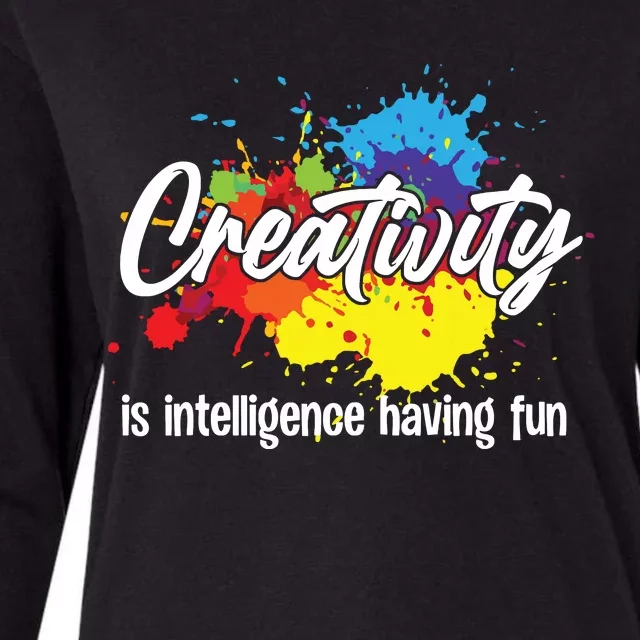 Cute Creativity Art For Women Creative Drawing Teacher Womens Cotton Relaxed Long Sleeve T-Shirt