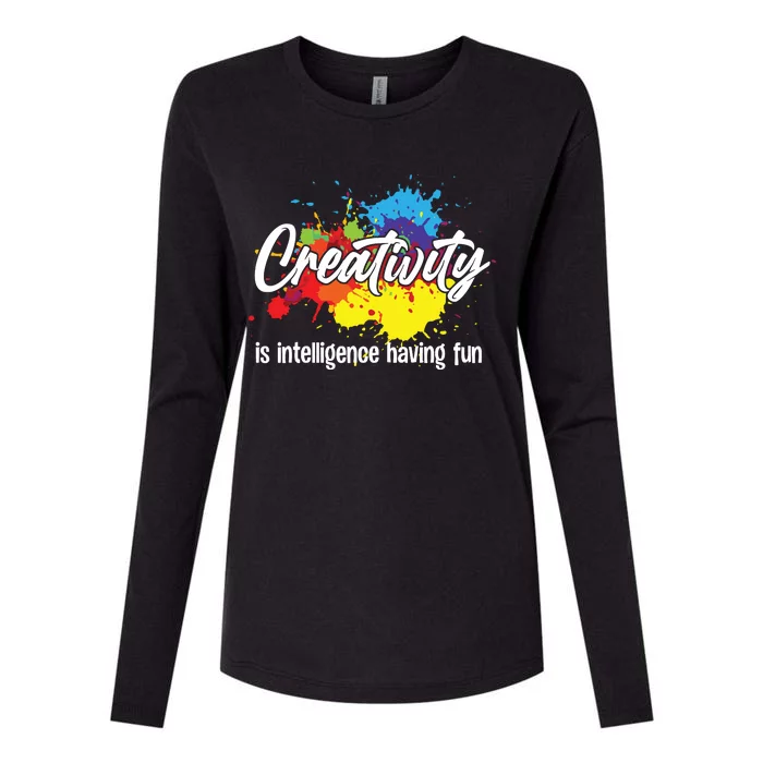 Cute Creativity Art For Women Creative Drawing Teacher Womens Cotton Relaxed Long Sleeve T-Shirt