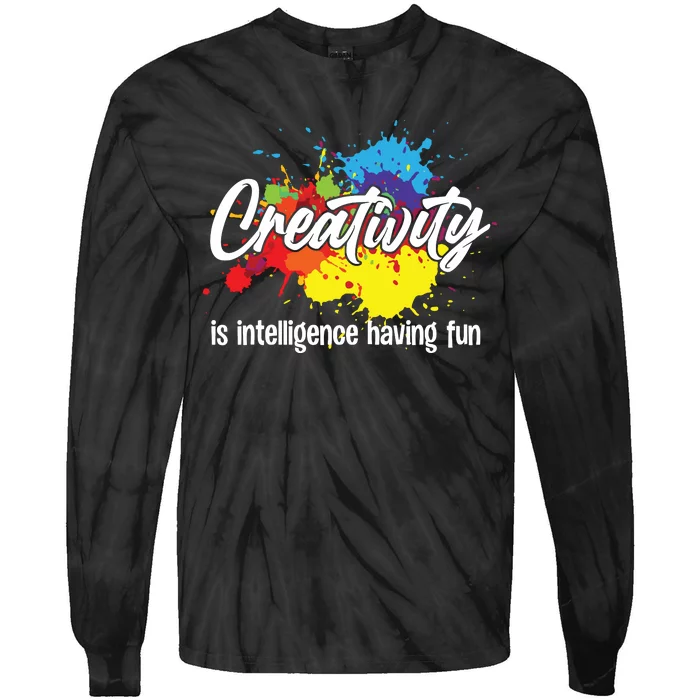 Cute Creativity Art For Women Creative Drawing Teacher Tie-Dye Long Sleeve Shirt