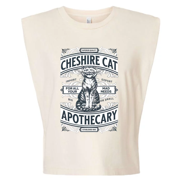 Cheshire Cat Alice In Wonderland Vintage Book Garment-Dyed Women's Muscle Tee