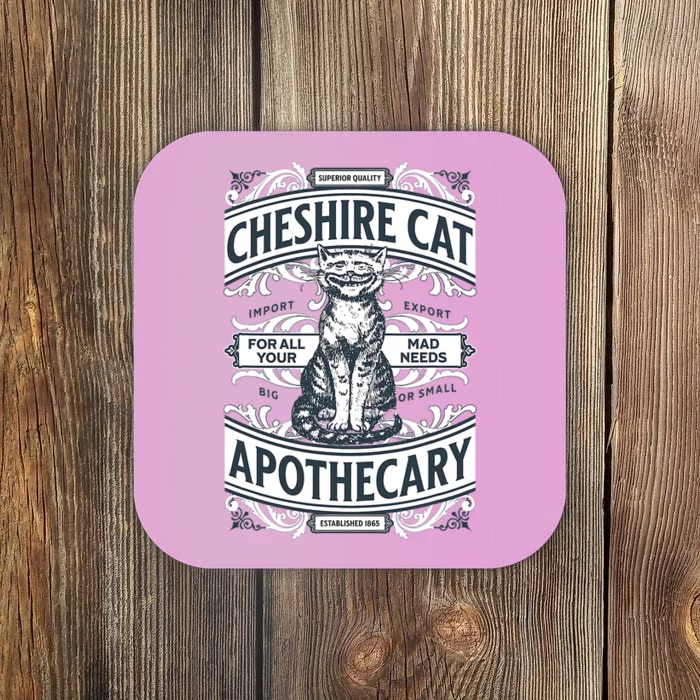 Cheshire Cat Alice In Wonderland Vintage Book Coaster