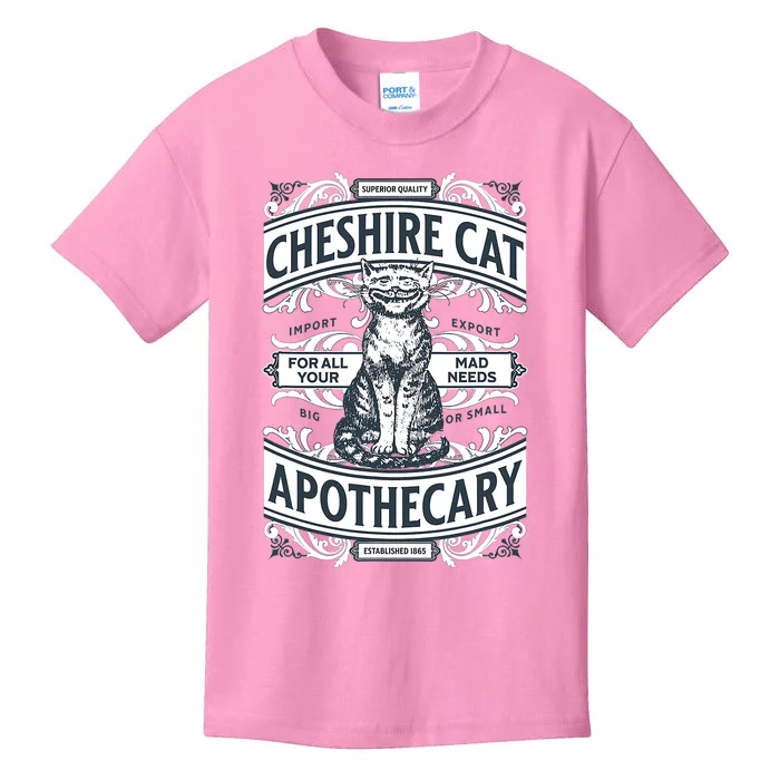 Cheshire Cat Alice In Wonderland Vintage Book Kids T-Shirt