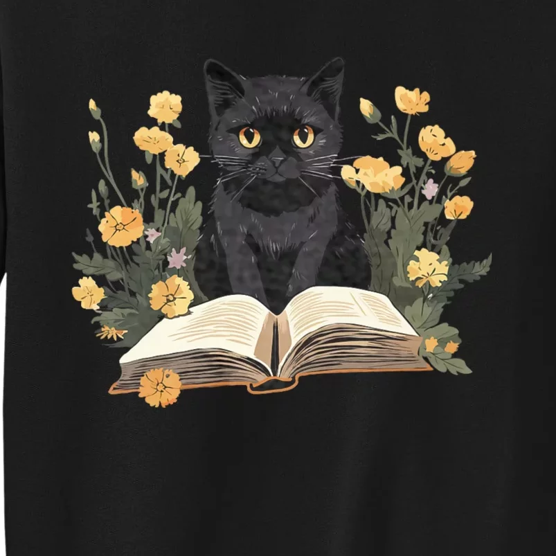 Cute Cat And Book Sweatshirt