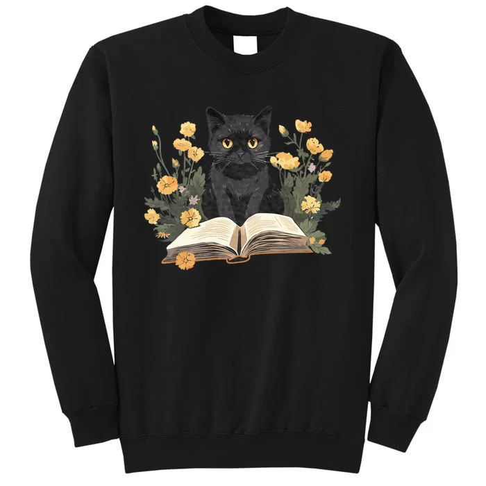 Cute Cat And Book Sweatshirt