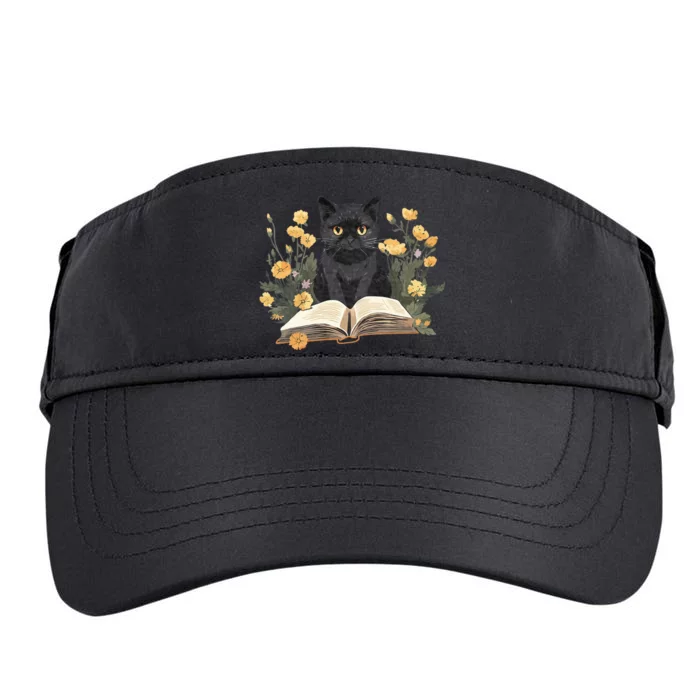 Cute Cat And Book Adult Drive Performance Visor