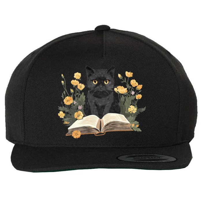 Cute Cat And Book Wool Snapback Cap