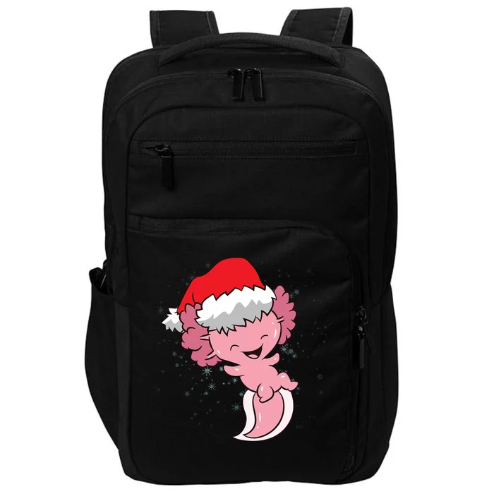 Cute Christmas Axolotl Santa Impact Tech Backpack