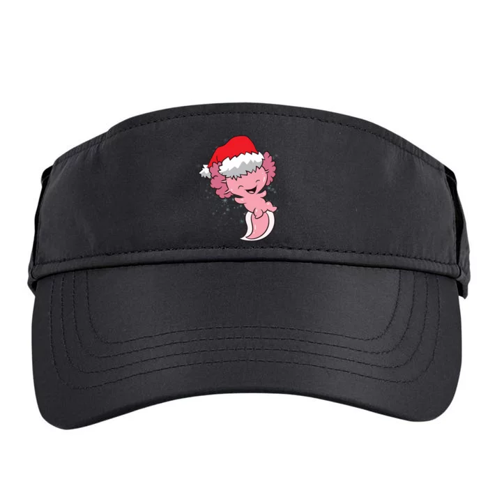 Cute Christmas Axolotl Santa Adult Drive Performance Visor