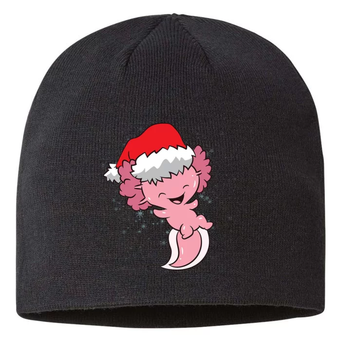 Cute Christmas Axolotl Santa 8 1/2in Sustainable Knit Beanie