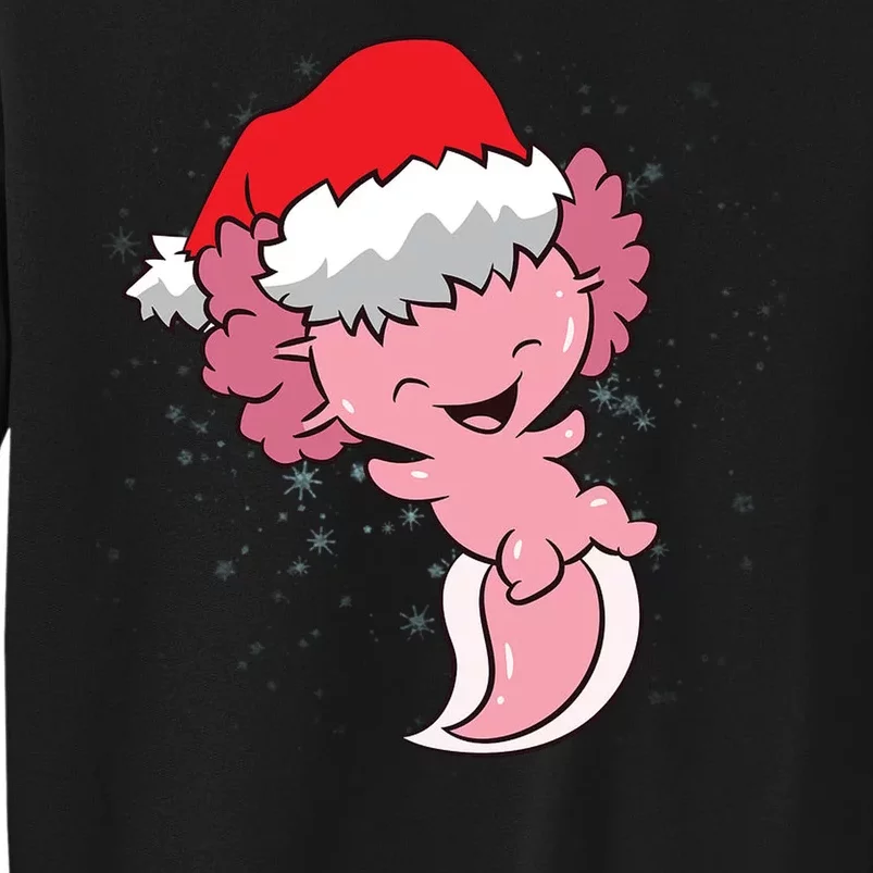 Cute Christmas Axolotl Santa Tall Sweatshirt