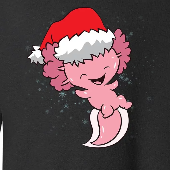 Cute Christmas Axolotl Santa Toddler Sweatshirt