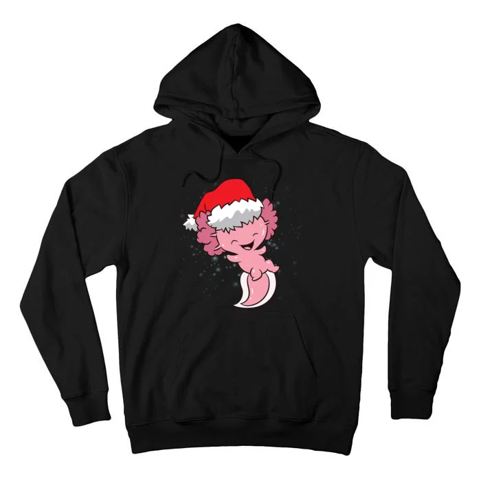 Cute Christmas Axolotl Santa Tall Hoodie