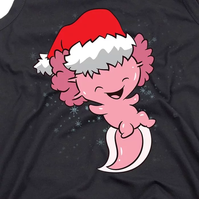 Cute Christmas Axolotl Santa Tank Top