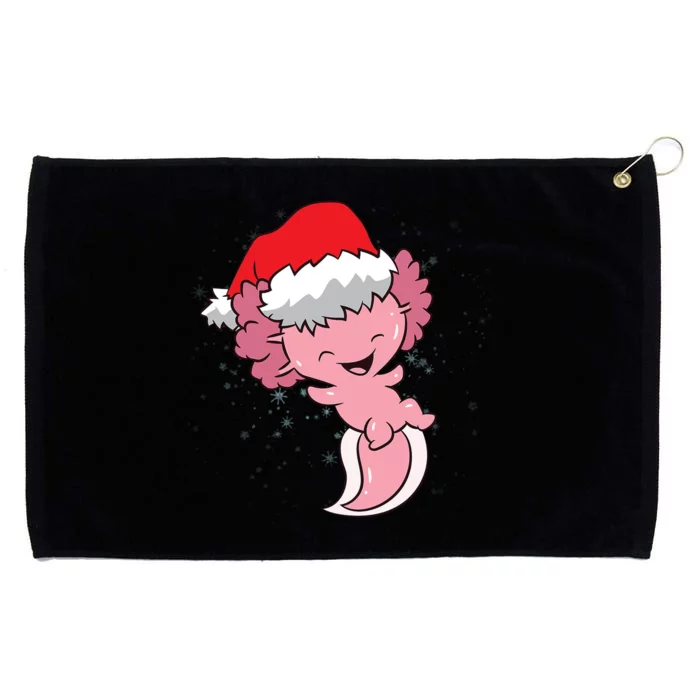 Cute Christmas Axolotl Santa Grommeted Golf Towel