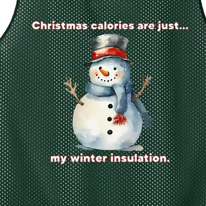 Christmas Calories Are Just My Winter Christmas Design Mesh Reversible Basketball Jersey Tank