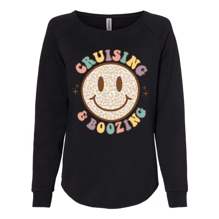 Cool Cruising And Boozing With Smiley Womens California Wash Sweatshirt