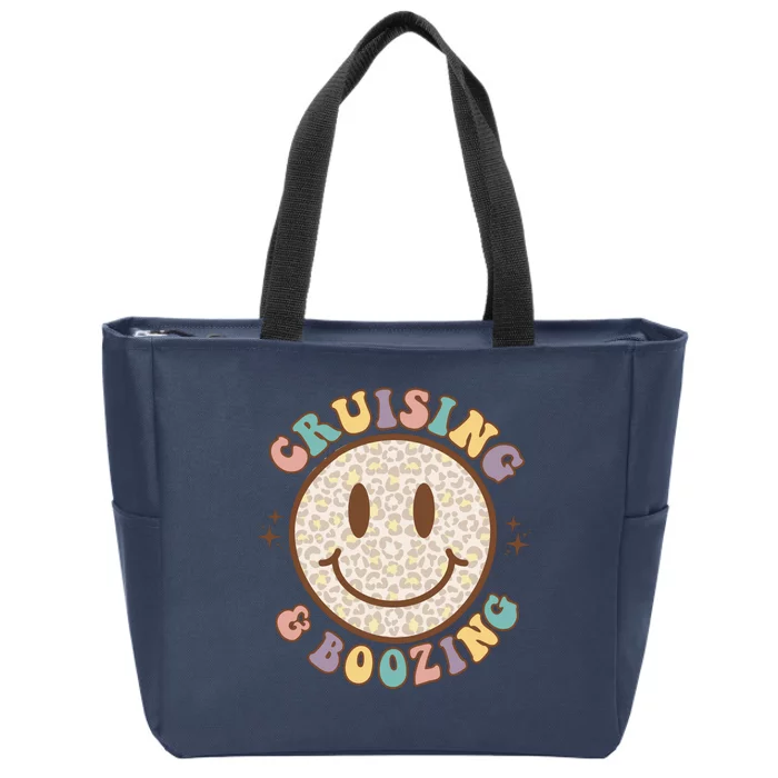 Cool Cruising And Boozing With Smiley Zip Tote Bag