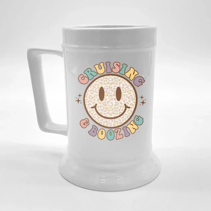 Cool Cruising And Boozing With Smiley Front & Back Beer Stein