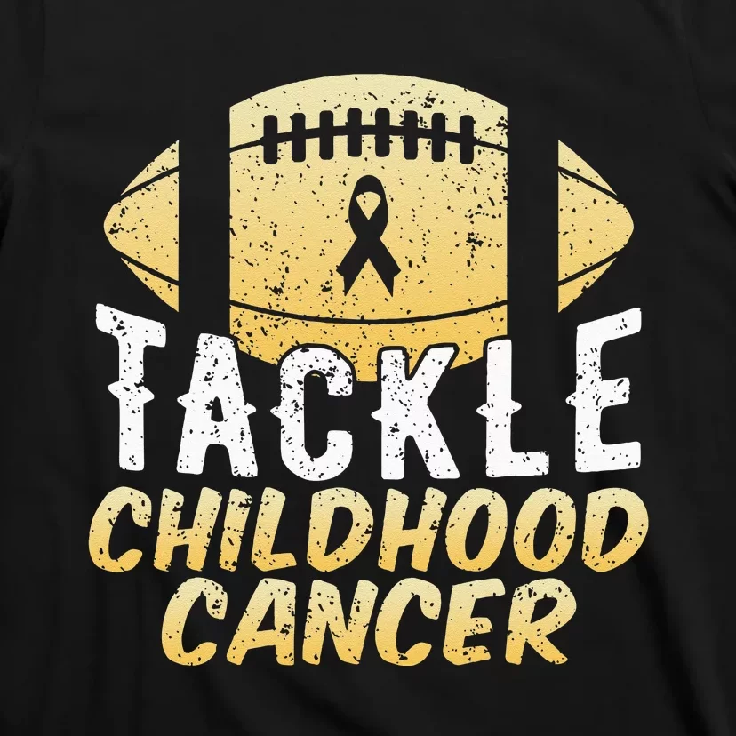 Childhood Cancer Awareness Tackle Childhood Cancer Football T-Shirt