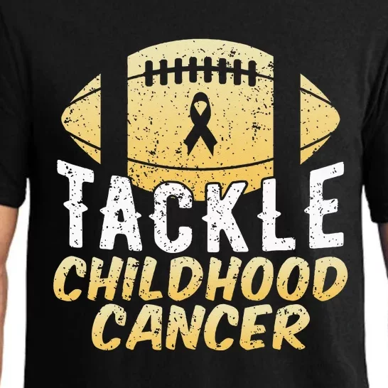 Childhood Cancer Awareness Tackle Childhood Cancer Football Pajama Set