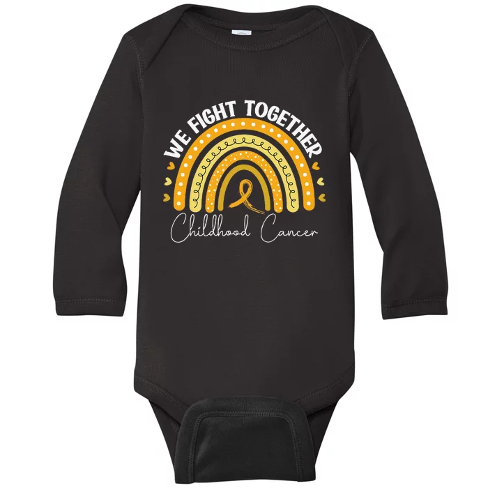 Childhood Cancer Awareness Gold Ribbon Gift Baby Long Sleeve Bodysuit