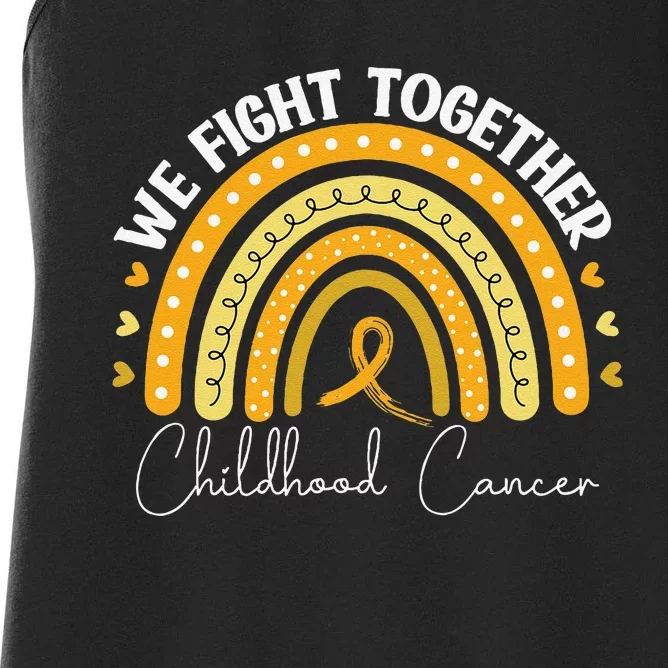 Childhood Cancer Awareness Gold Ribbon Gift Women's Racerback Tank