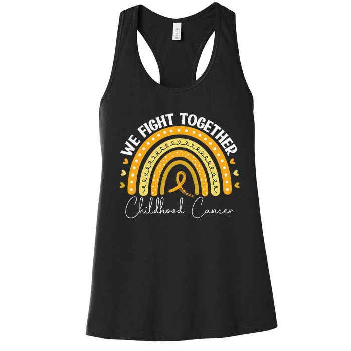 Childhood Cancer Awareness Gold Ribbon Gift Women's Racerback Tank