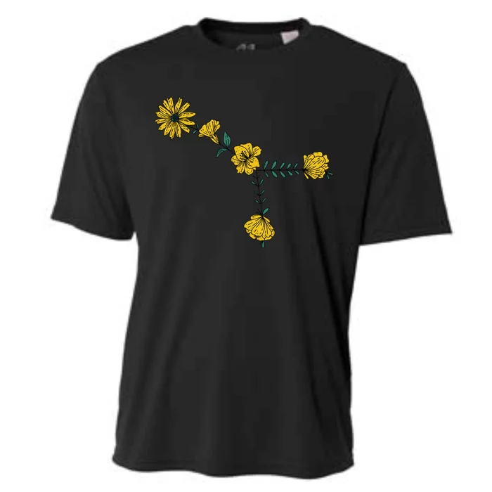 Cancer Constellation As Flowers Zodiac Gift Cooling Performance Crew T-Shirt