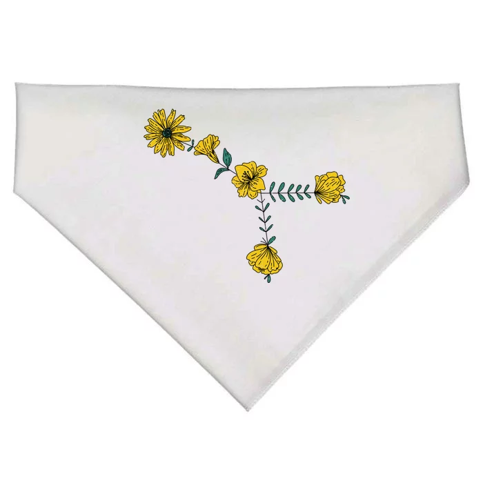 Cancer Constellation As Flowers Zodiac Gift USA-Made Doggie Bandana