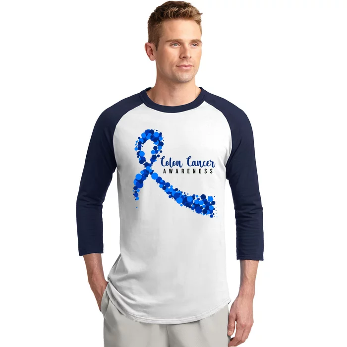 Colon Cancer Awareness Ribbon Baseball Sleeve Shirt