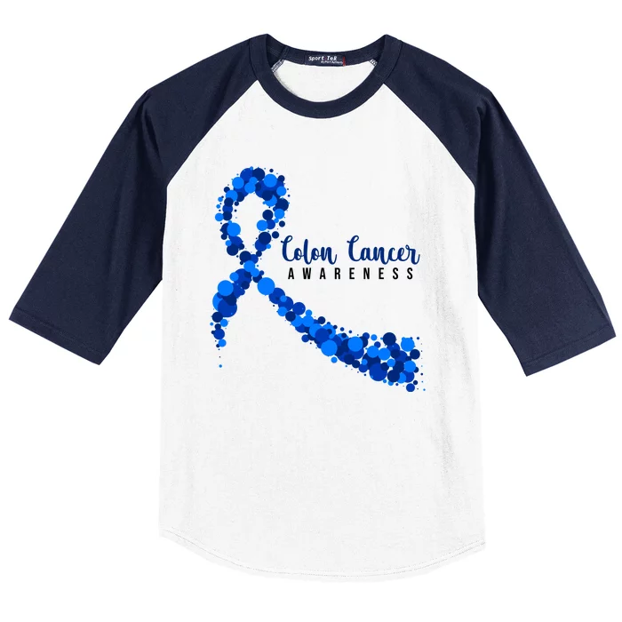 Colon Cancer Awareness Ribbon Baseball Sleeve Shirt