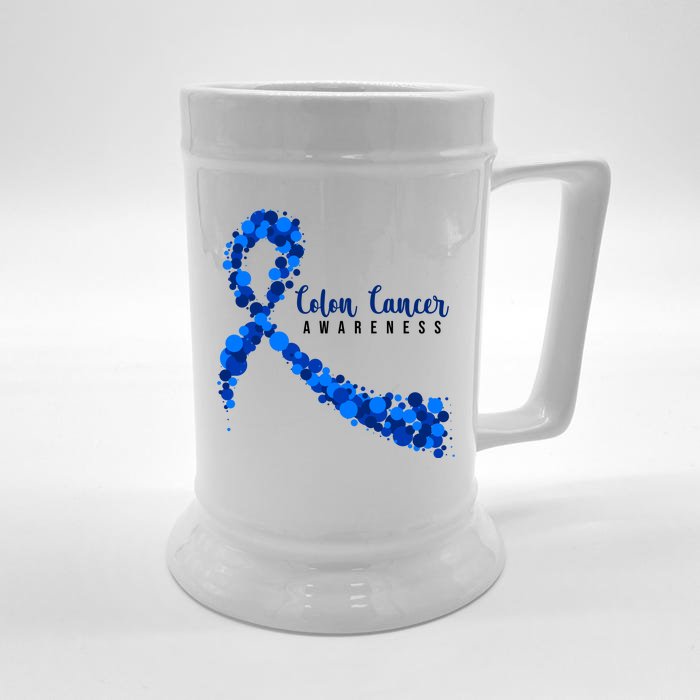 Colon Cancer Awareness Ribbon Front & Back Beer Stein